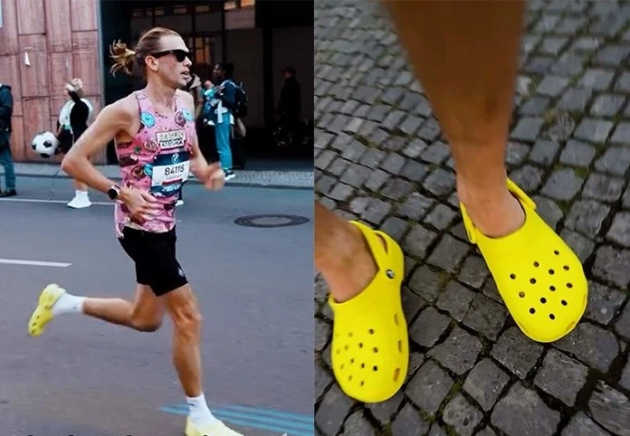 Những kỷ lục chạy bộ kỳ lạ nhất: Từ dép Crocs đến cà kheo