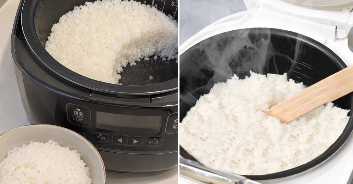 Mở nắp nồi cơm điện đúng lúc để có cơm tơi mềm