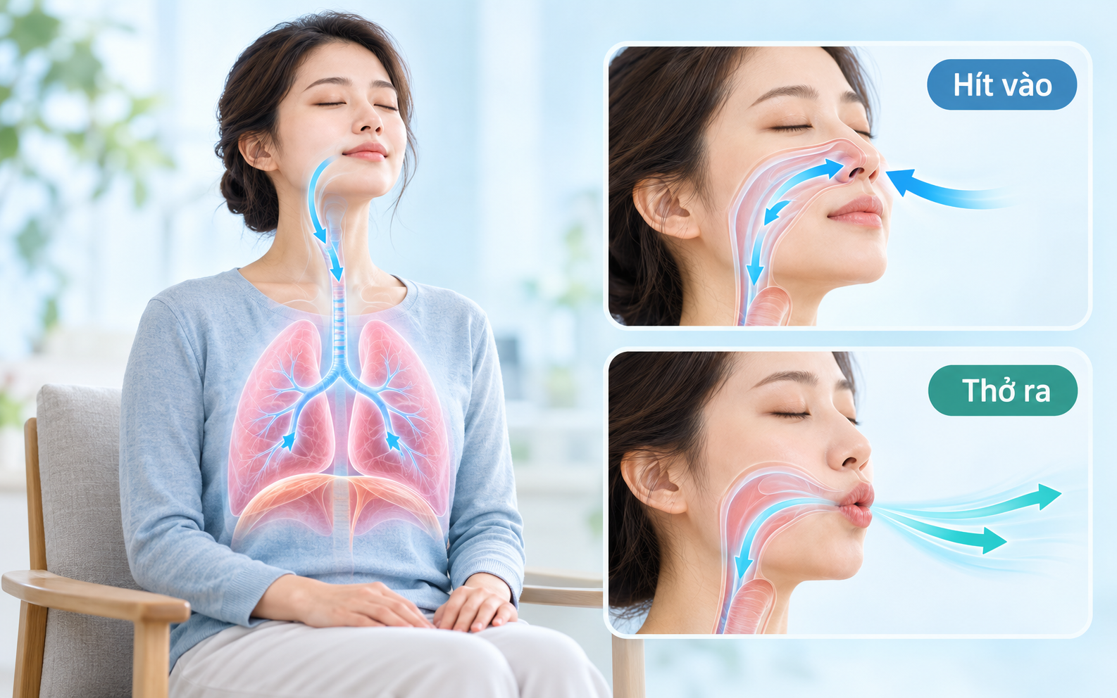 5 bài tập hô hấp đơn giản giúp tăng dung tích phổi