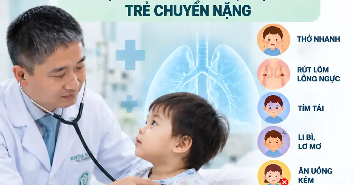 Cách nhận biết sớm bệnh hô hấp nặng ở trẻ trước khi chuyển suy hô hấp