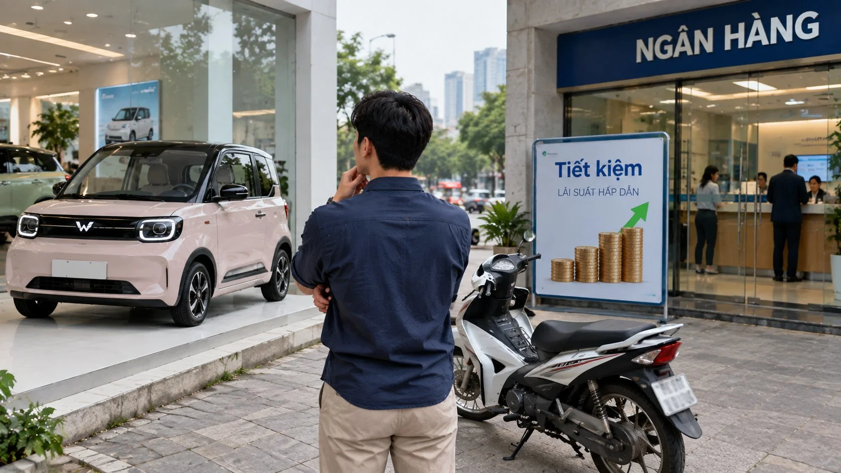 Mua ô tô điện mini dưới 200 triệu hay giữ xe máy?