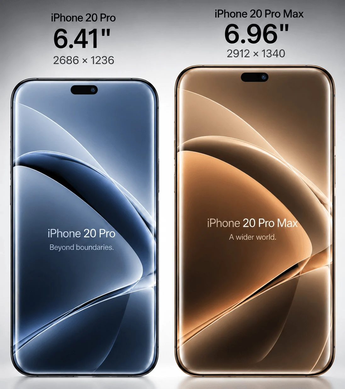 iPhone 20 Pro Max lột xác với màn hình gần 7 inch và kính cong bốn cạnh