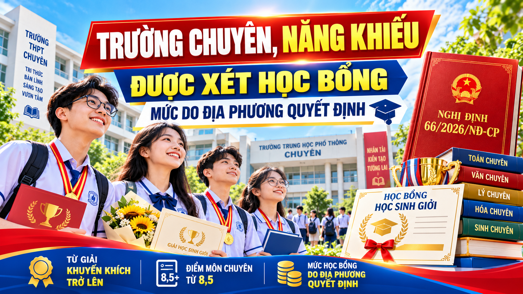 Nghị định 66/2026 và học bổng trường chuyên, trường năng khiếu