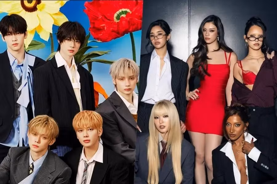 TXT và KATSEYE mở rộng dấu ấn K-pop tại Jingle Ball