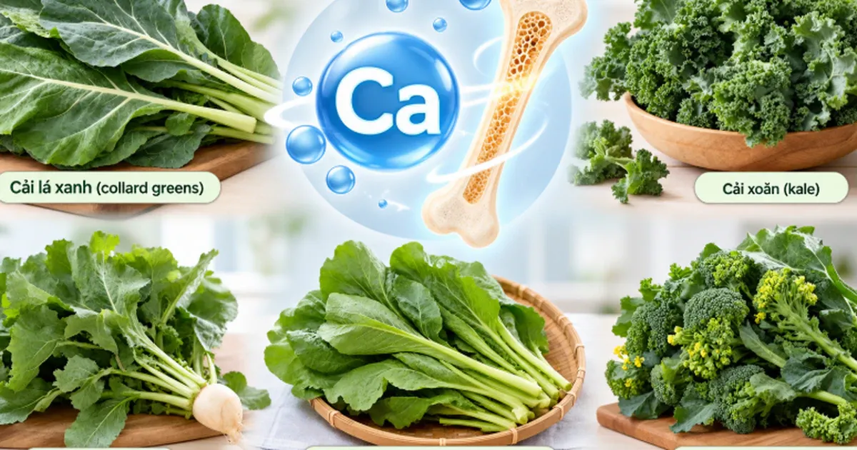 5 loại rau lá xanh giàu canxi giúp xương chắc khỏe hơn cả sữa