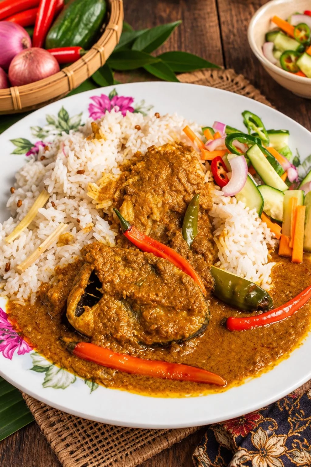 Sotong Masak Hitam Pedas & Nasi Dagang Gulai Ikan Autentik