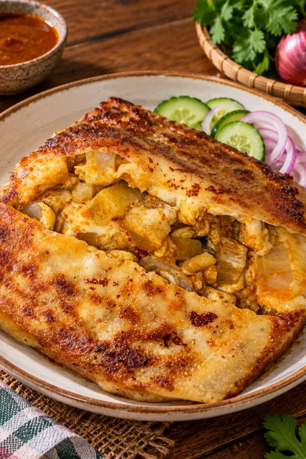 Murtabak Ayam Mini & Begedil Ayam: Dua Appetizer Guna Stok Sejuk Beku