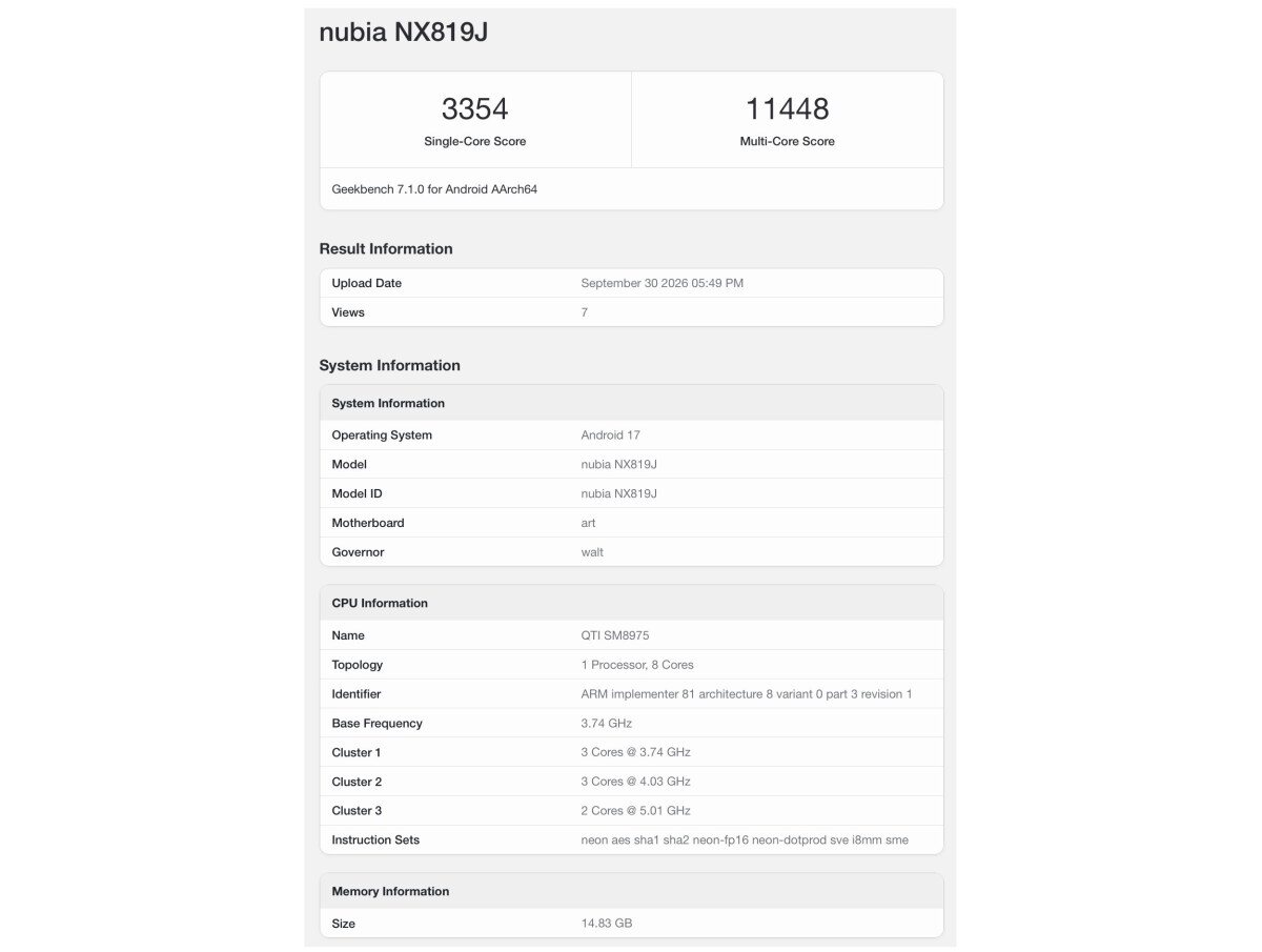 Snapdragon 8 Elite Extreme Gen 6 và cuộc đua điểm Geekbench flagship