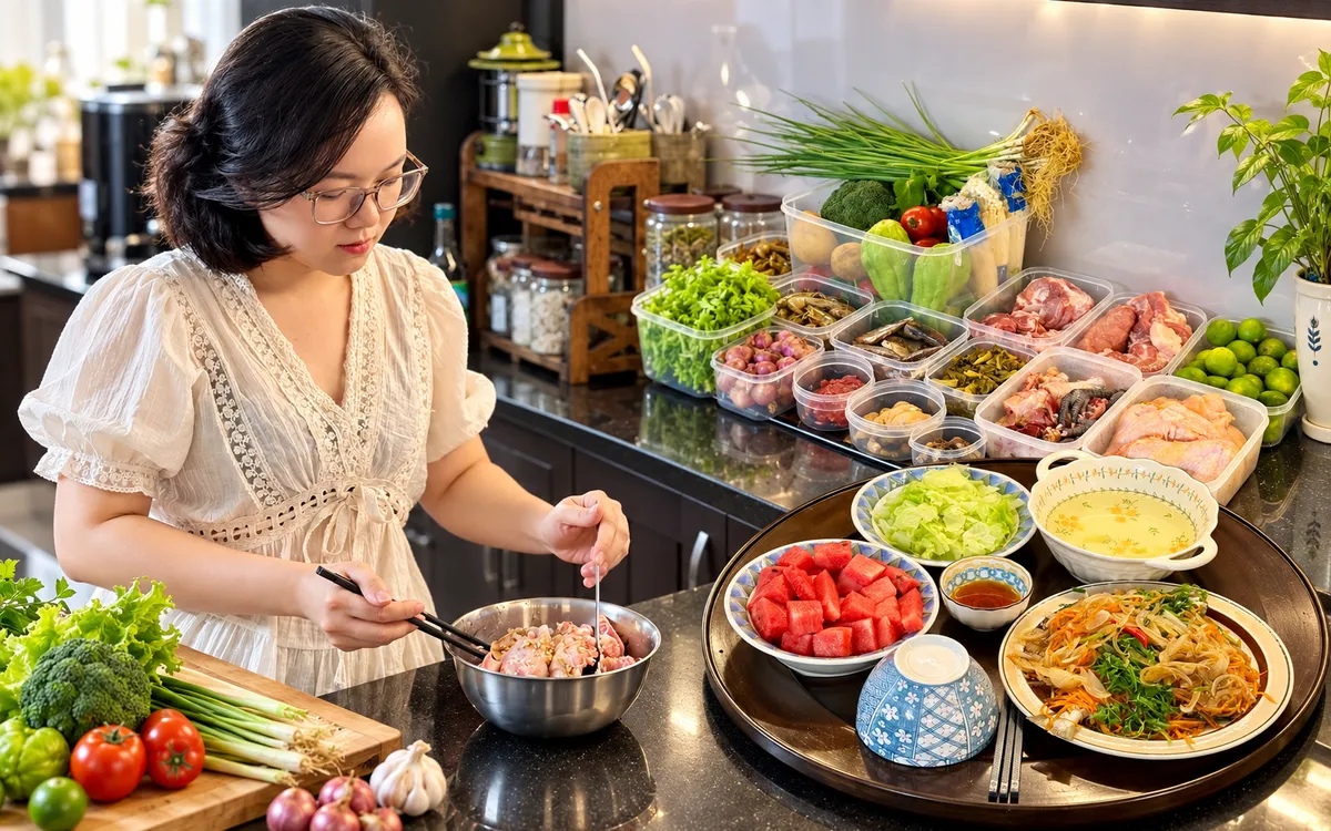 Lên thực đơn tuần với 1 triệu: Mẹ Nghệ An tiết kiệm mà vẫn đủ chất