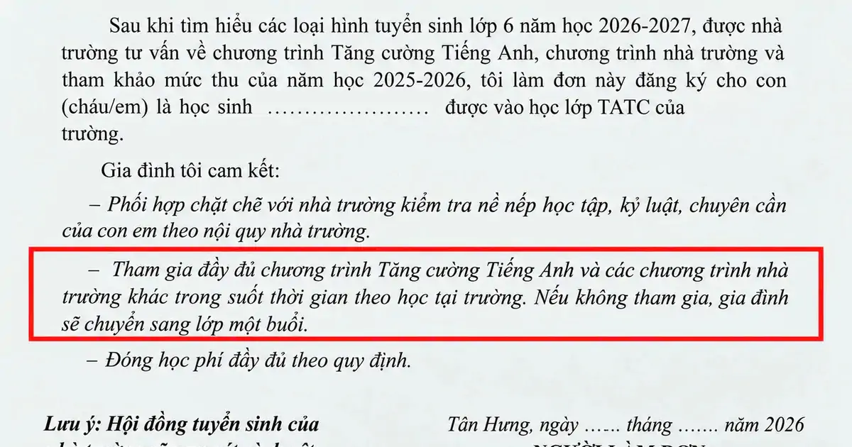 Môn học liên kết bắt buộc để được bán trú: Ranh giới mong manh giữa tự nguyện và ép buộc