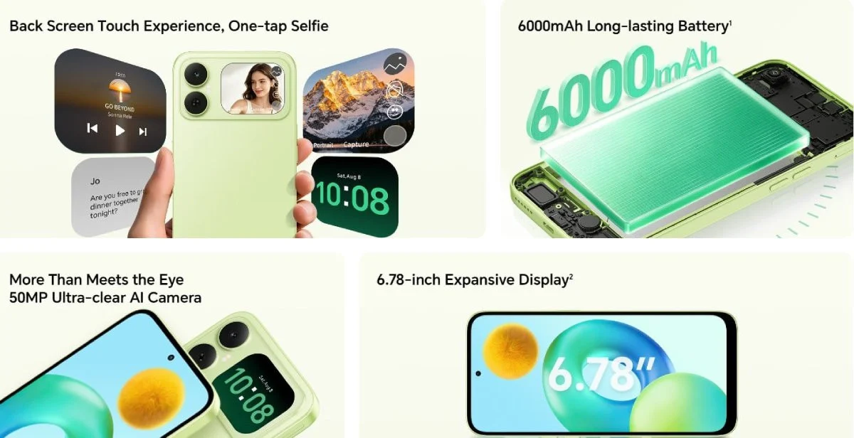 HONOR X5ds: màn hình phụ lưng trên smartphone ngân sách có đáng tiền?