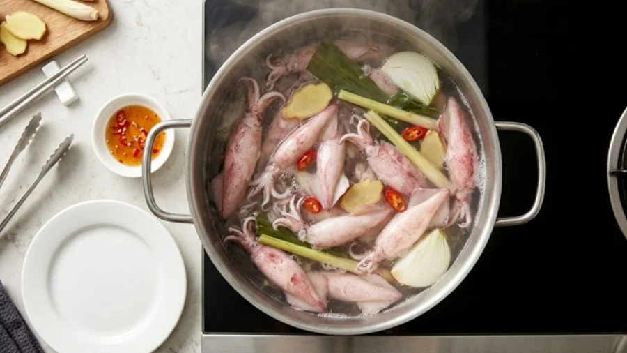Mực nấu bao lâu mới vừa? Hai mốc thời gian quyết định độ giòn ngọt