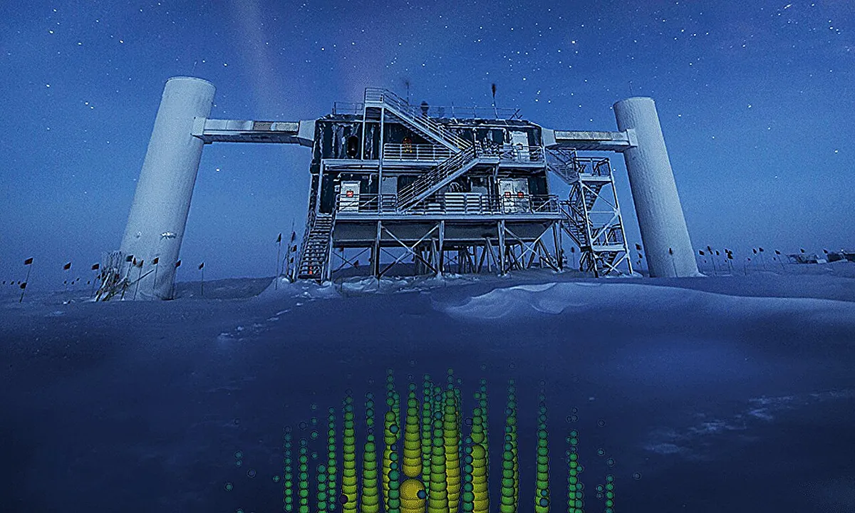 Biến lớp băng Nam Cực thành máy dò neutrino hạt ma khổng lồ