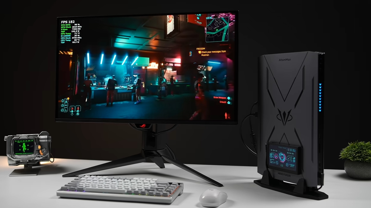 Minisforum AtomMan G7 Pro: mini PC gaming mỏng như console