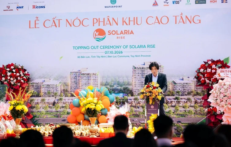 Solaria Rise cất nóc tại Waterpoint: bước ngoặt cho đô thị tích hợp Nhật – Việt