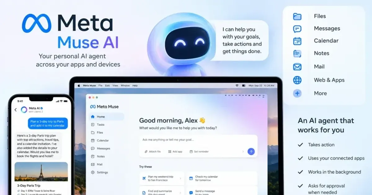 Meta Muse: từ trợ lý số đến tác tử AI phần cứng