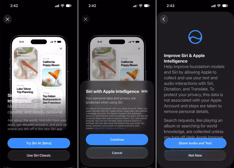 Hướng dẫn kiểm soát quyền truy cập dữ liệu cá nhân của Siri AI trên iPhone và Mac
