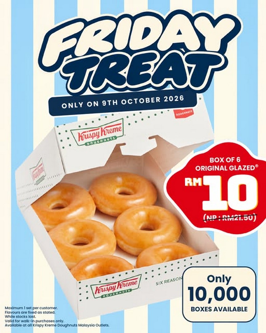 Lima Promosi Makanan dan Minuman Terbaik Oktober: Kek Sejuk RM27 dan Donat Enam Bijik RM10