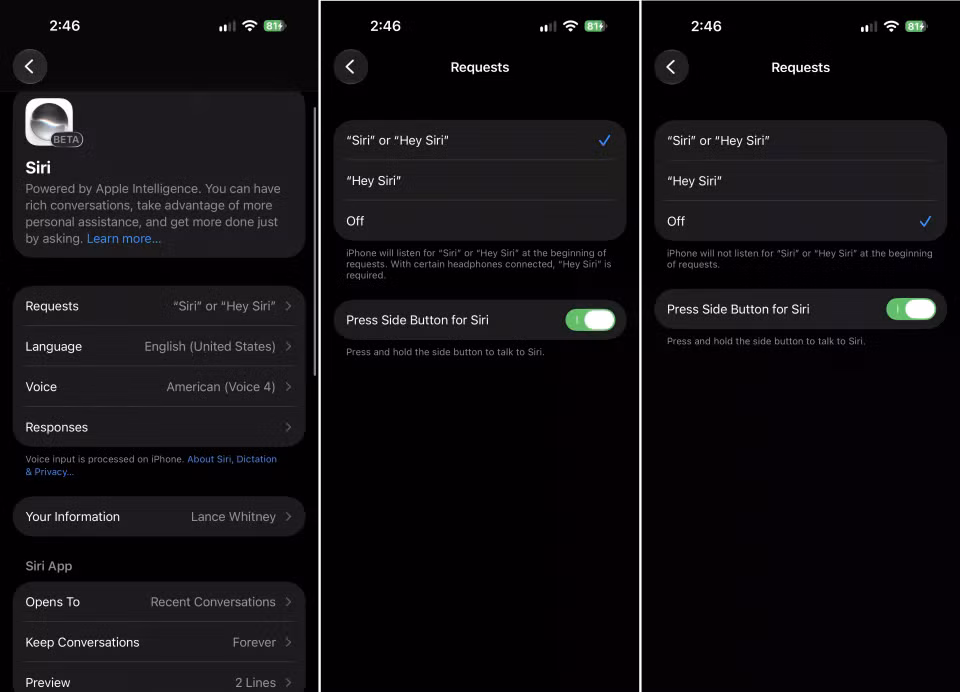 Hướng dẫn kiểm soát quyền truy cập dữ liệu cá nhân của Siri AI trên iPhone và Mac