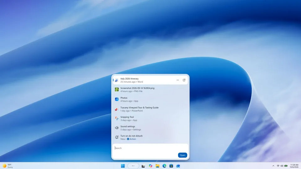 Thanh tìm kiếm Windows mới: từ ô gõ chữ đến trung tâm điều khiển PC