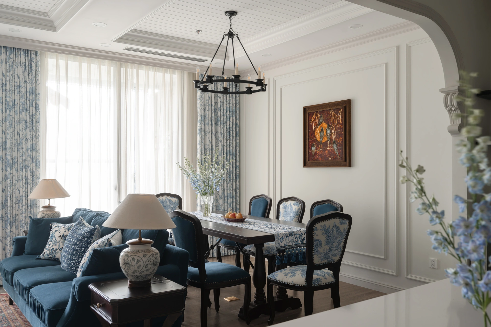 Căn hộ 100m² xanh–trắng: tối giản nhưng sang trọng cho gia chủ tinh tế