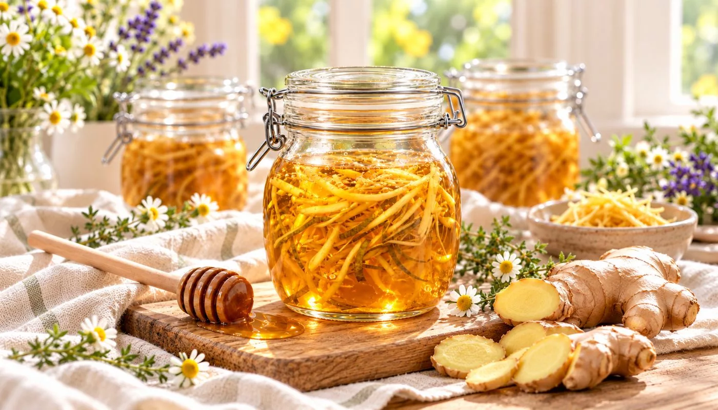 Madu Limau Kasturi dengan Halia: Stok Rumah Untuk Tekak Sihat
