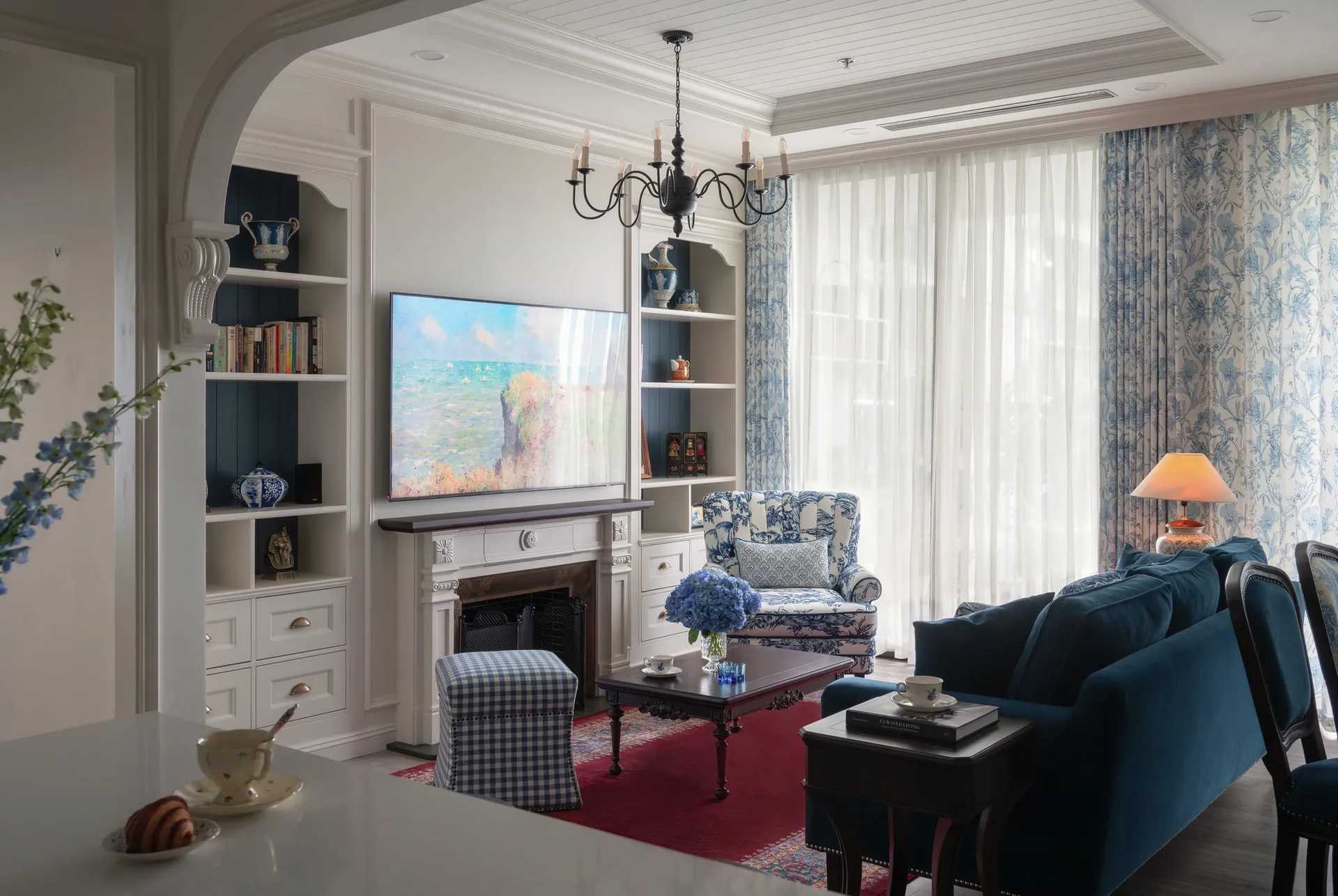 Căn hộ 100m² xanh–trắng: tối giản nhưng sang trọng cho gia chủ tinh tế