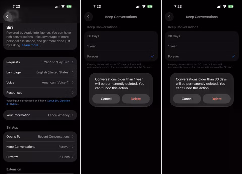 Hướng dẫn kiểm soát quyền truy cập dữ liệu cá nhân của Siri AI trên iPhone và Mac