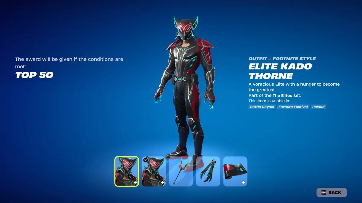 Cách nhận skin Elite Kado Thorne miễn phí trong Fortnitemares