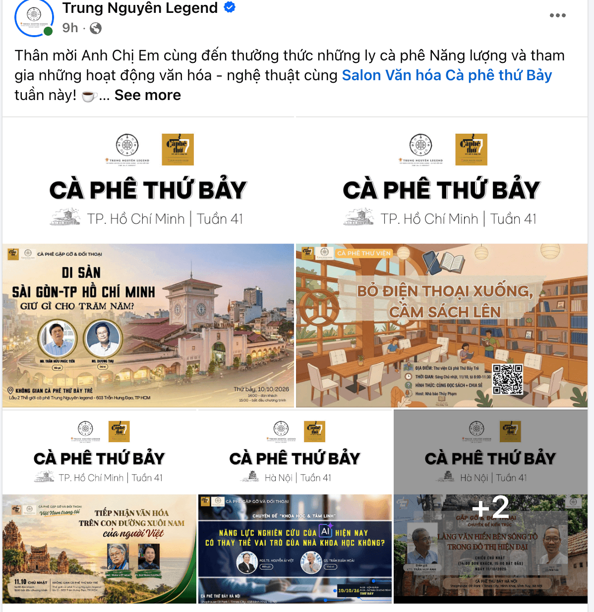 Sự kiện văn hóa miễn phí tại các thành phố lớn