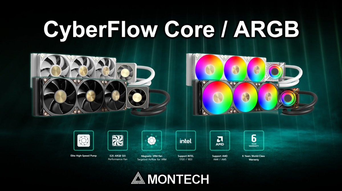 Montech CyberFlow AIO: Tản nhiệt nước cho PC gaming tham vọng