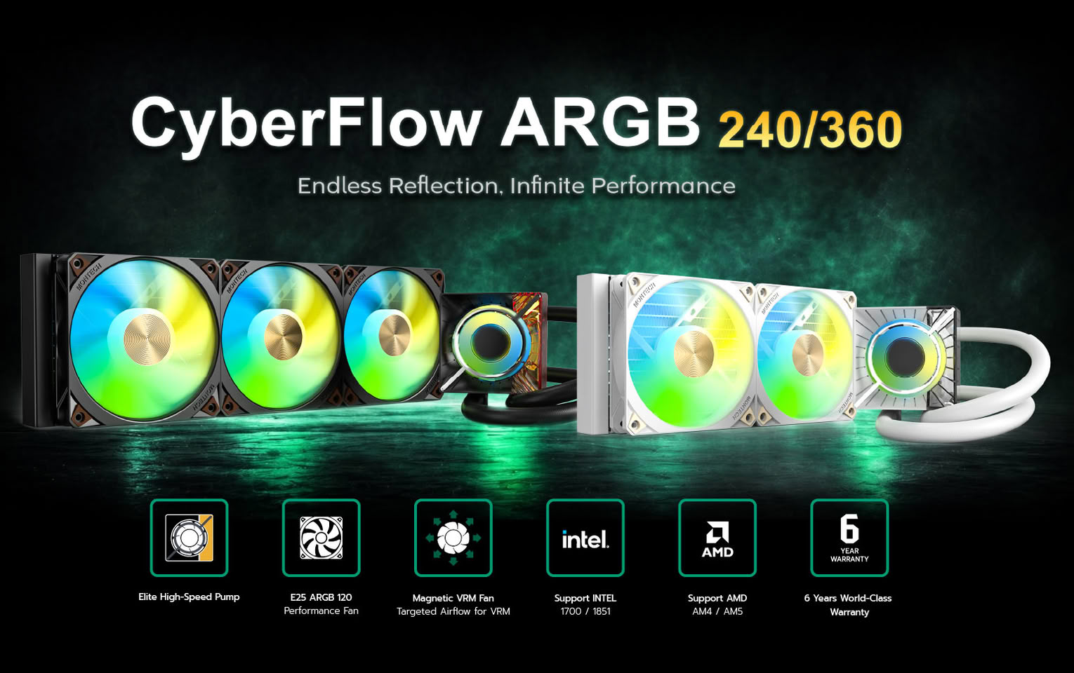 Montech CyberFlow AIO: Tản nhiệt nước cho PC gaming tham vọng