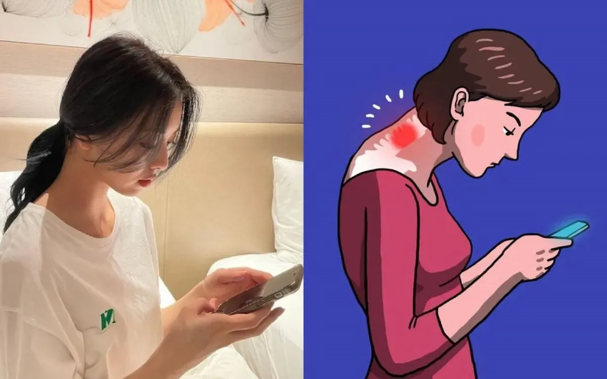 Cúi đầu xem điện thoại: khi 5kg hóa thành 27kg trên cột sống cổ