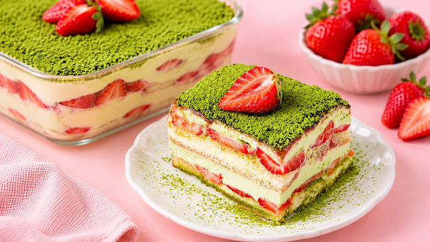 Strawberi Matcha Tiramisu & Kek Batik Milky Cheese Tanpa Oven