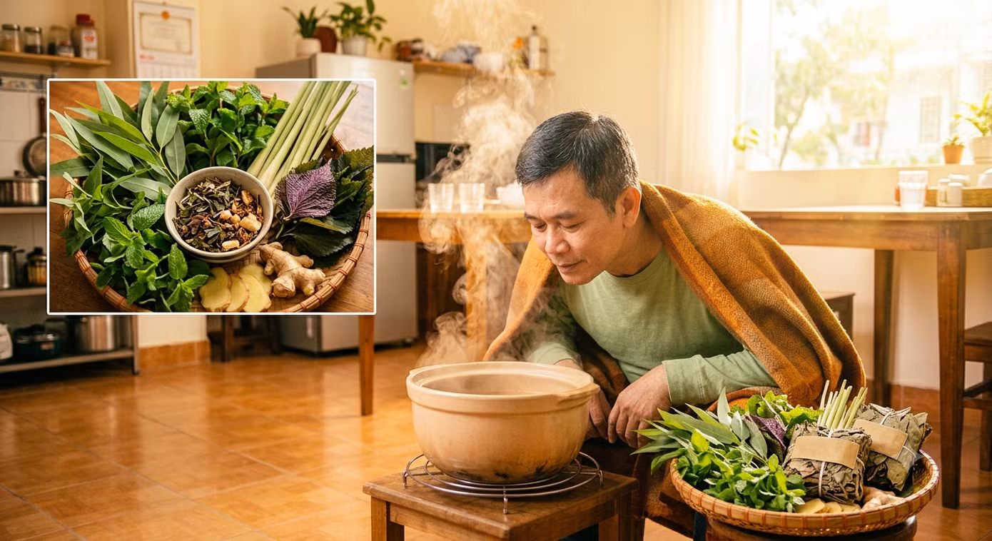Xông lá giải cảm khi bị cúm: dùng đúng để không phản tác dụng