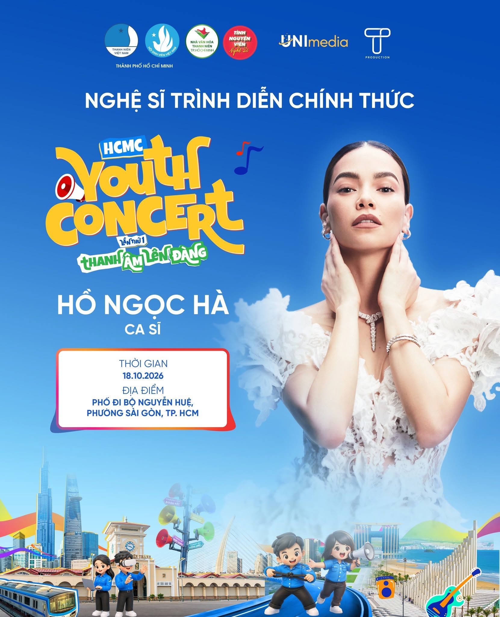 HCMC Youth Concert: 17 nghệ sĩ đa thế hệ đổ bộ phố đi bộ Nguyễn Huệ