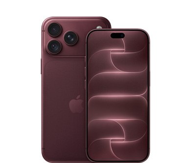 iPhone 18 Pro warna Burgundy, pandangan belakang dan depan dari sudut serong
