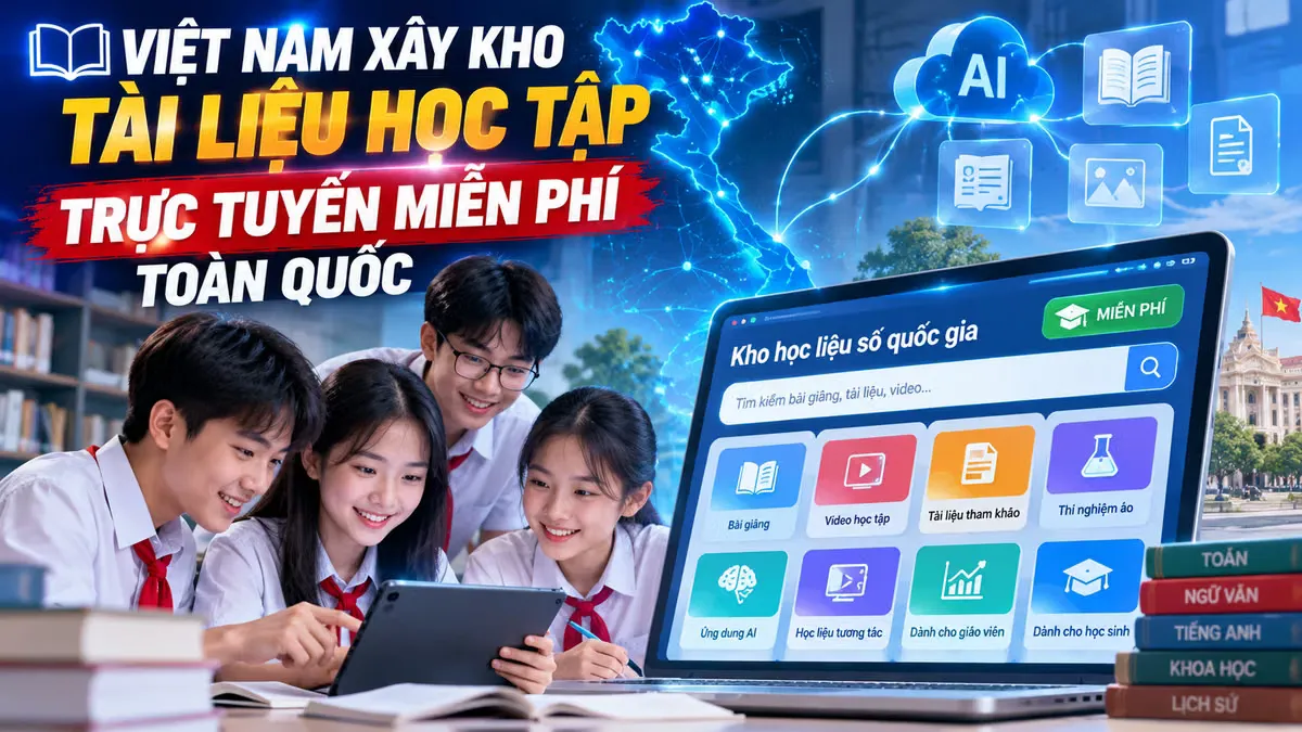 Hệ thống học liệu số quốc gia miễn phí: Cơ hội vàng cho giáo dục phổ thông