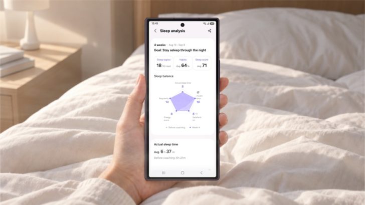 Samsung Health đơn giản hóa huấn luyện giấc ngủ với 3 ngày dữ liệu