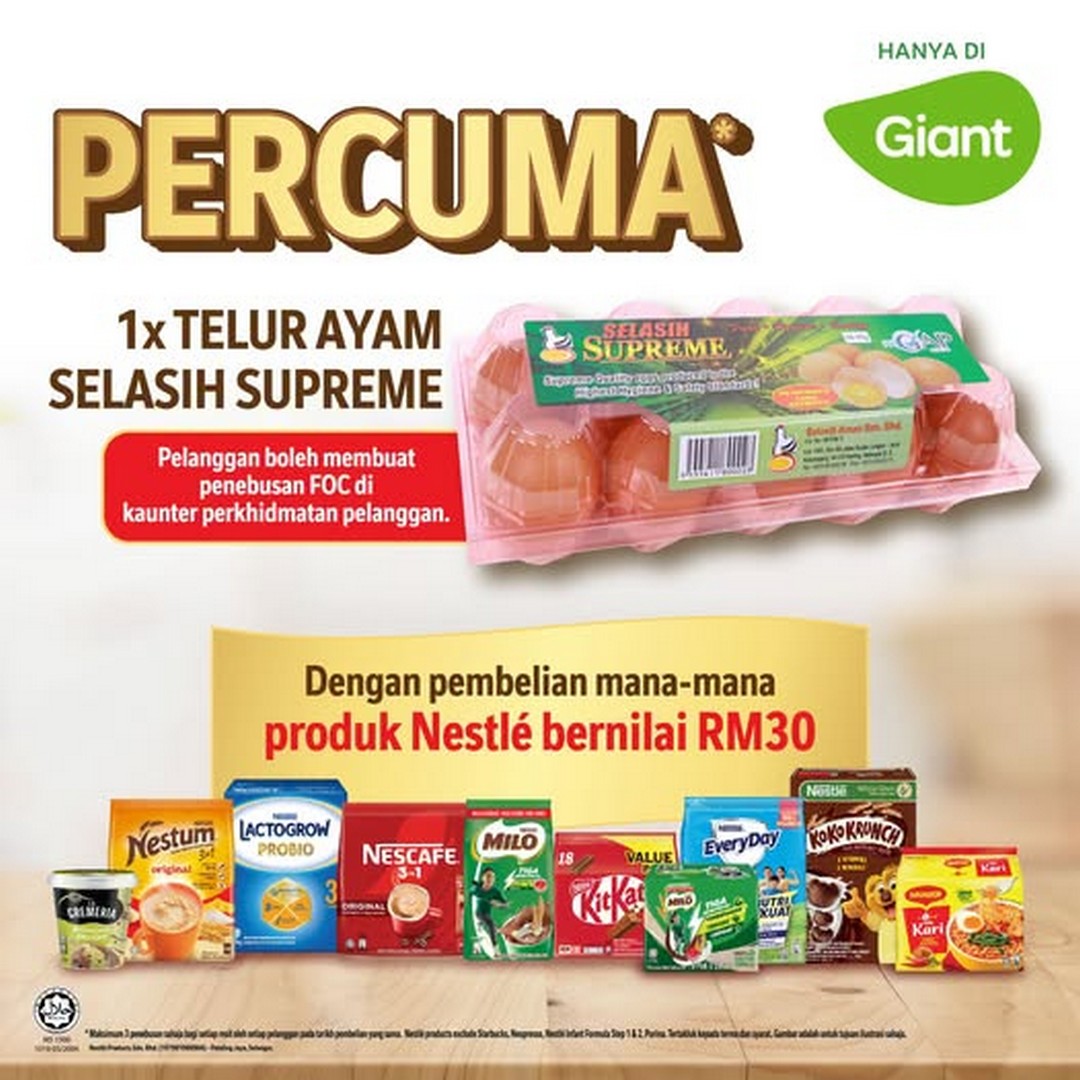 Promosi Telur Percuma: Giant vs BMS Organics, Mana Lebih Berbaloi?