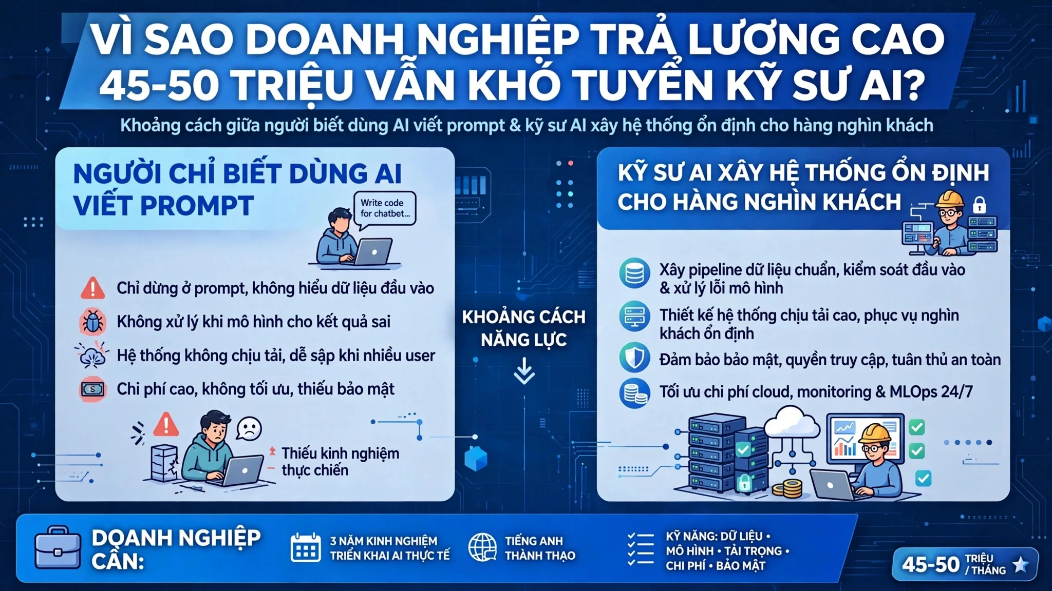 Tại sao lương cao vẫn không kéo được kỹ sư AI giỏi?