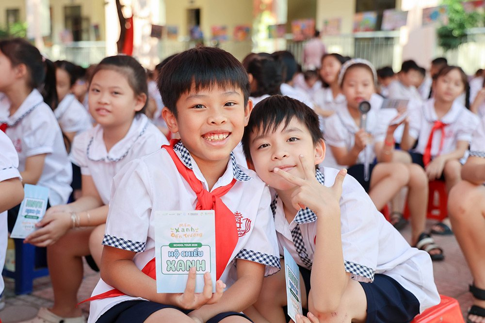 Học sinh tiểu học khám phá sống xanh qua trò chơi và trải nghiệm