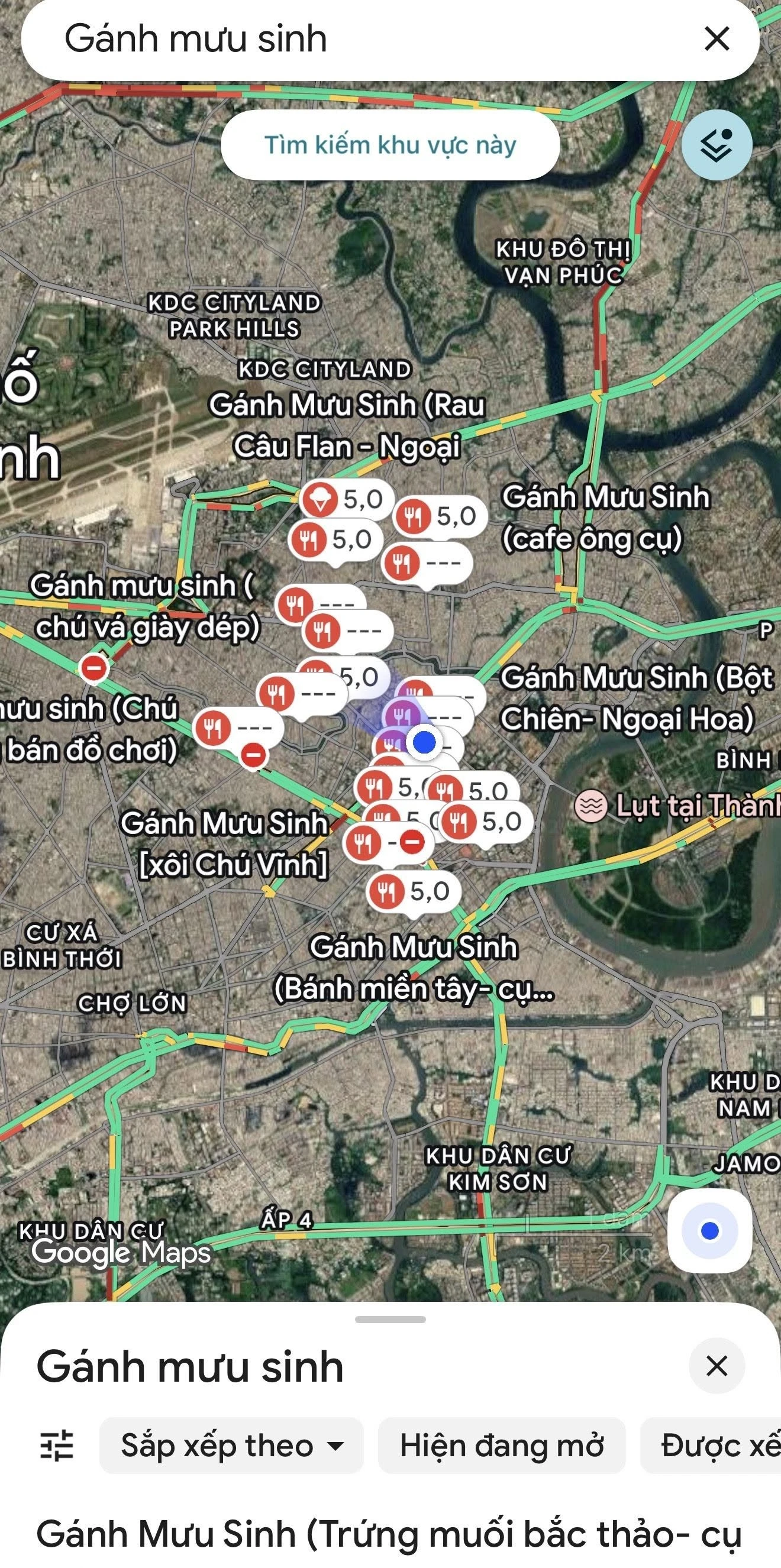 Gánh Mưu Sinh trên Google Maps: Khi công nghệ tìm đường đến quán ăn vỉa hè Sài Gòn