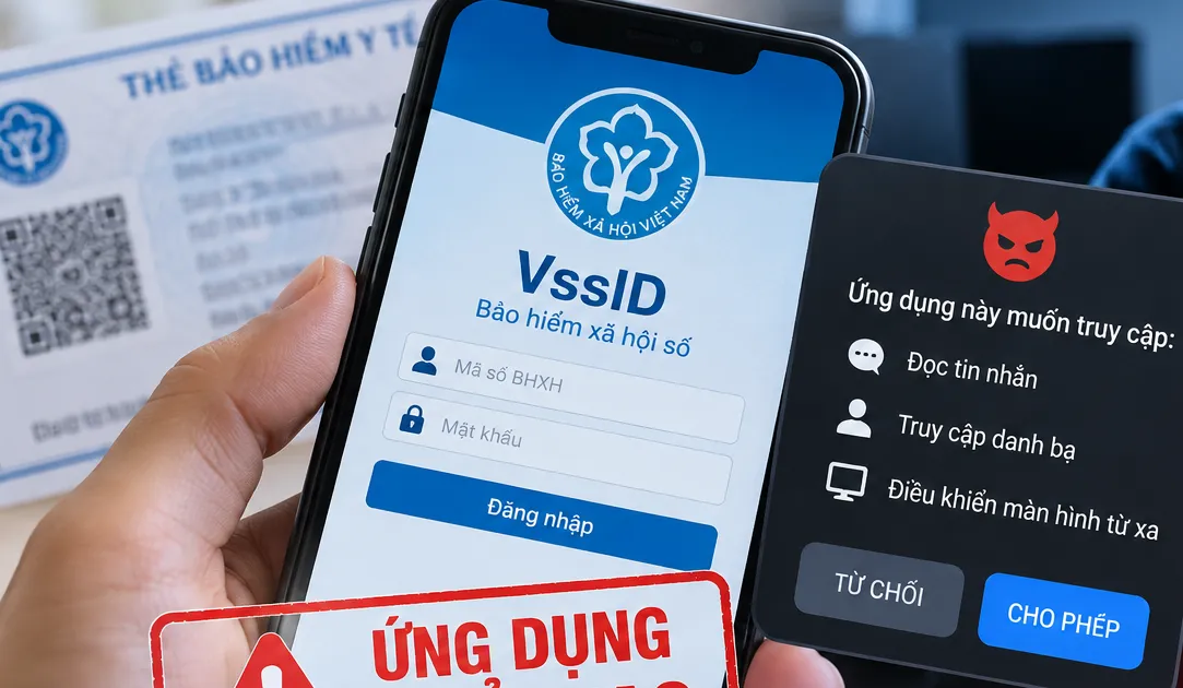 Cảnh báo giả mạo ứng dụng VssID: Đừng để mất cả bảo hiểm lẫn tài khoản ngân hàng