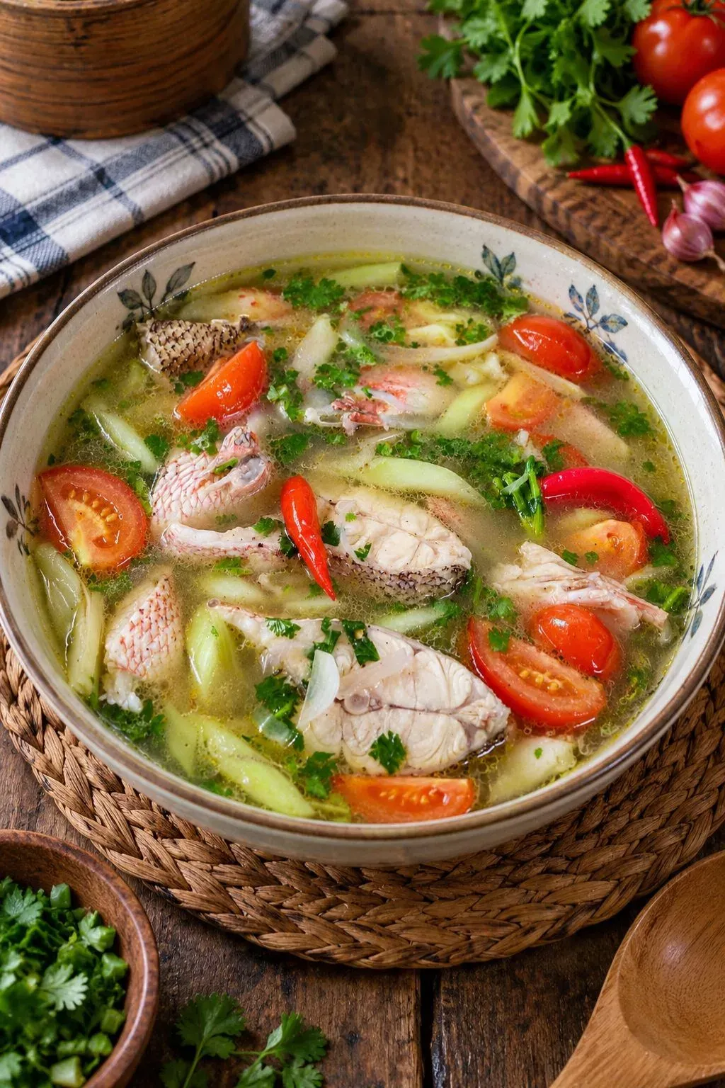 Sup Ikan Thai Masam Pedas: Kengsom & Sup Ikan Merah Untuk Dimasak Di Rumah
