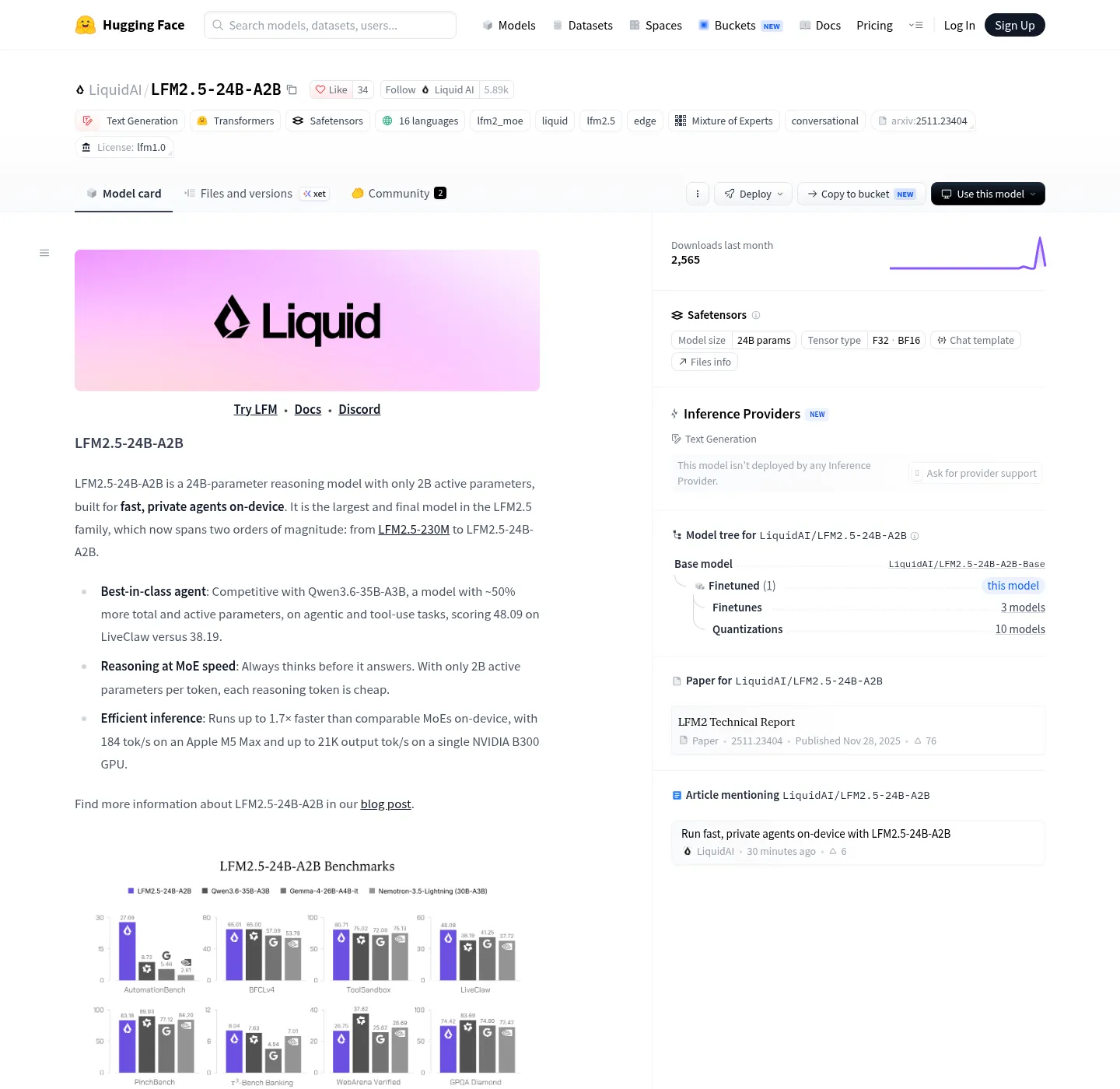 Liquid AI LFM2.5-24B-A2B: bước ngoặt cho AI trên thiết bị biên