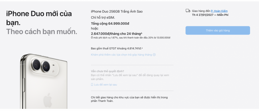 iPhone Duo cháy hàng sau 5 phút: Cơn khát smartphone gập của Apple