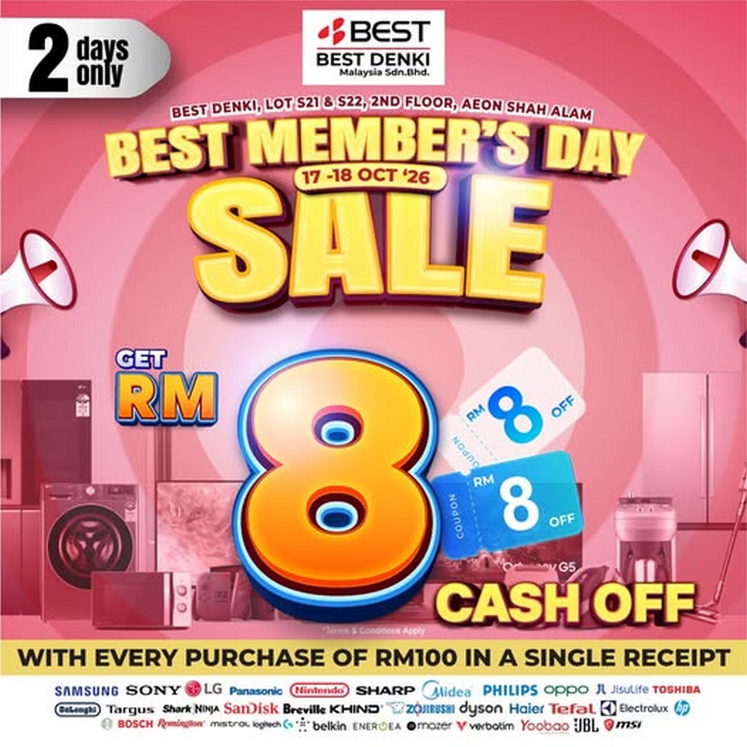 Jimat Hingga 70% Semasa Jualan Oktober: Best Denki, senQ, SOGO atau Harvey Norman?