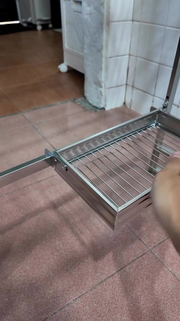 Dulang rak pinggan stainless steel boleh tarik untuk menoskan air