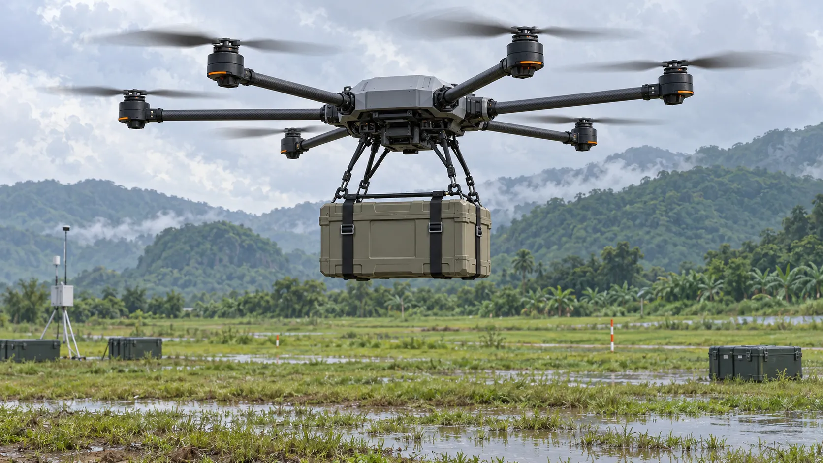Drone tải hàng 120 kg: Bước nhảy mới trong cứu hộ thiên tai tại Đà Nẵng